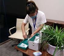 7月25日徐州恒盛廣場某辦公樓檢測現場